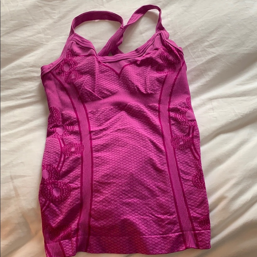 Zella Purple Patterned Workout Tank Top Size Small